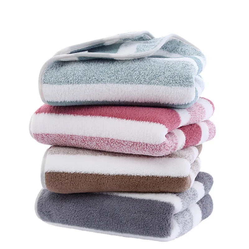 Quick-Drying Striped Towel Set For Soft And Absorbent Bathroom Experience Bath Towel Or Hand Towel