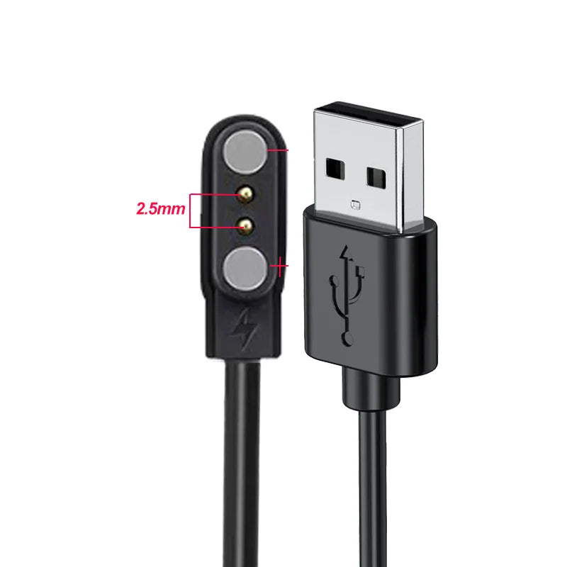 2 pins 4pins Smartwatch Dock Charger Adapter USB Charging Cable Cord for  Smart Watch Power Charge Wire Accessories