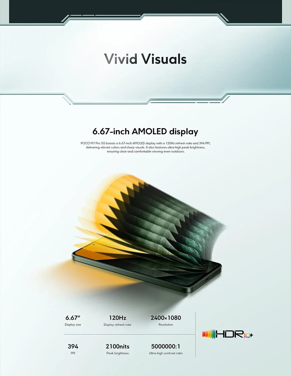POCO M7 Pro Global Version 6.67" AMOLED Camera 5110mAh Dimensity 7025-Ultra Fast Charge NFC