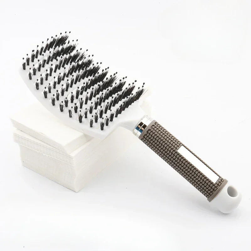 Hair Brush Scalp Massage Combs Hair brush Bristle Nylon Wet Curly Detangle Hair Brush for Salon Hairdressing Styling Tools