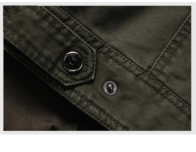 FGKKS 2023 Military Loose Men's Jacket New Autumn Casual Cotton Workwear Jacket High-Quality Design Bomber Jackets Male