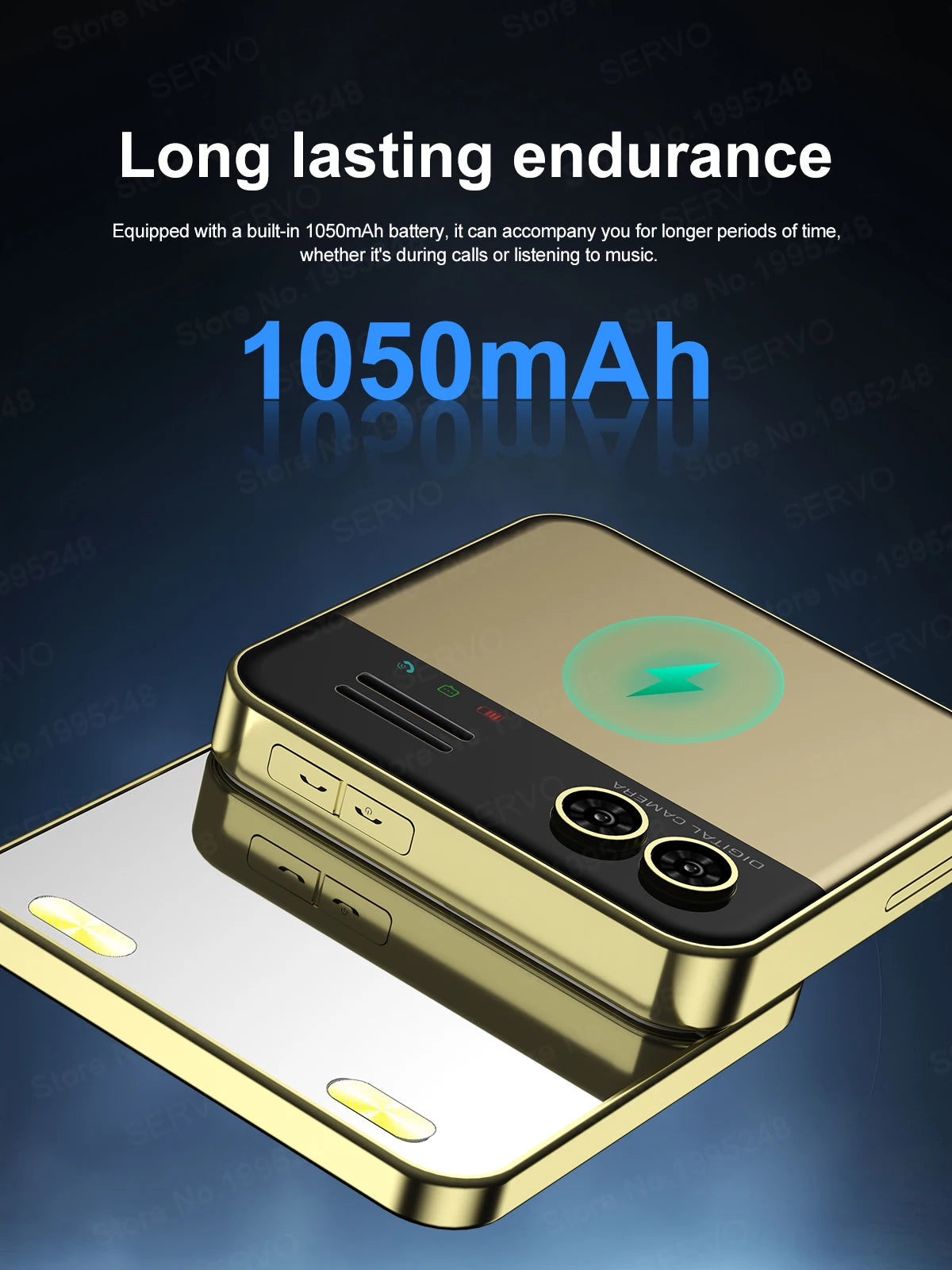 SERVO AUAR11 Rotating Mobile Phone 2 SIM Stadby Torch Speed Dial Magic Voice FM Radio 2G GSM 2.4" Slide Screen Small Cellphones