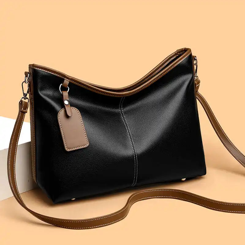 Soft Leather Small Bag Faionable Large Capaci Autumn Winter New Sle Women's Crossbody Bag Versatile Mom's Bag Tote Bag