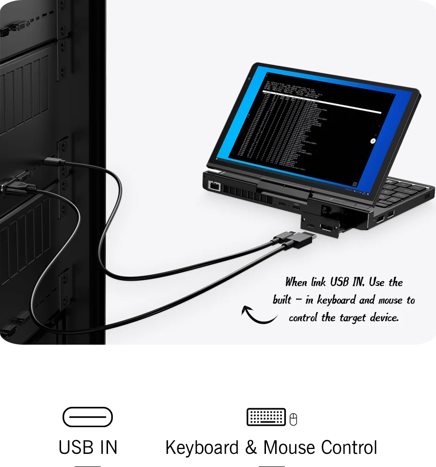 New 2025 version! GPD Pocket 4 8.8-inch AMD AI 9 HX 370 64GB RAM 2TB NVMe 2.5K resolution 144Hz refresh rate Gaming Mini Laptop