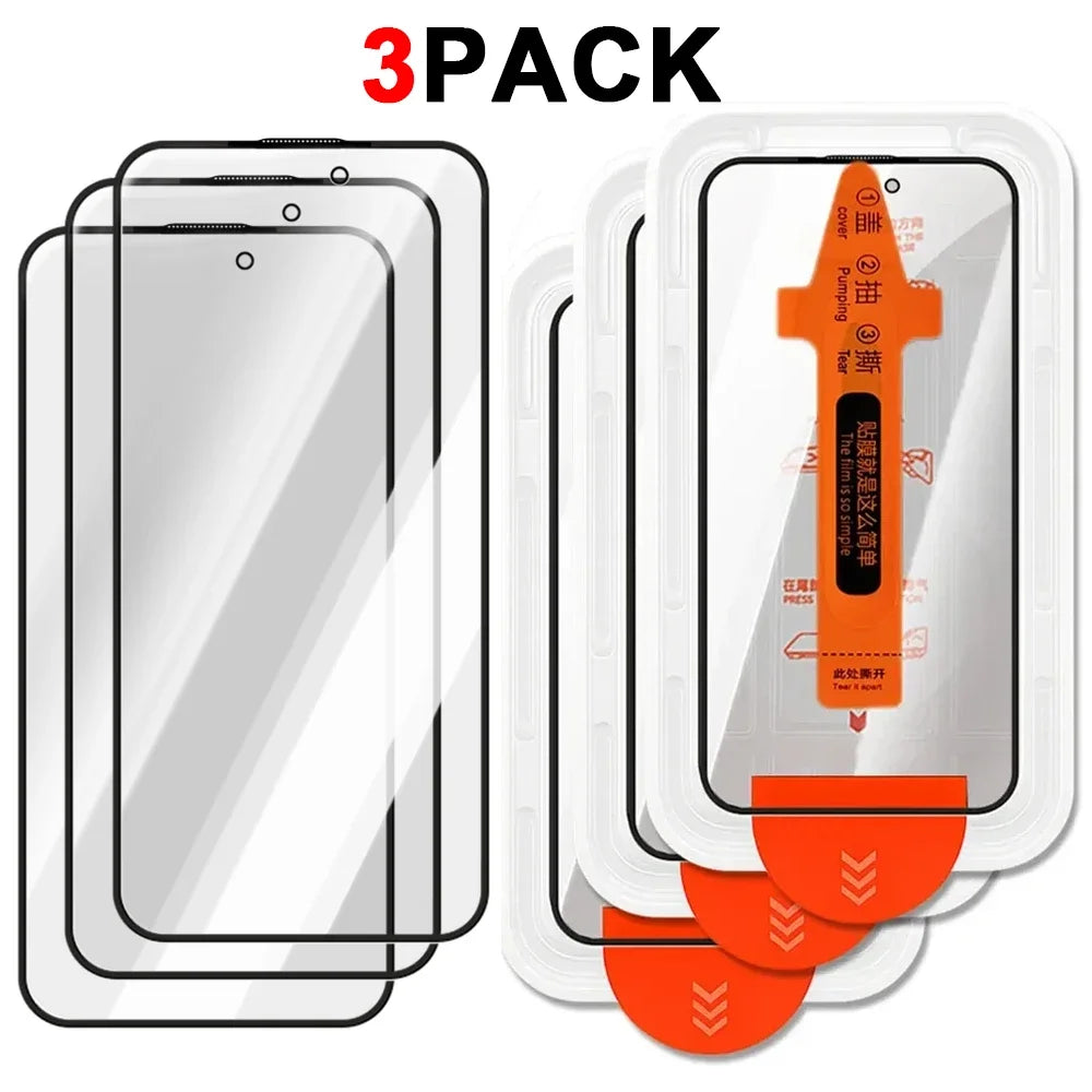 Dust Free Easy Installation Screen Protector For iPhone 17 16 Pro Max/17 Pro/17 Air 16 Plus HD Tempered Glass Anti-scratch Films