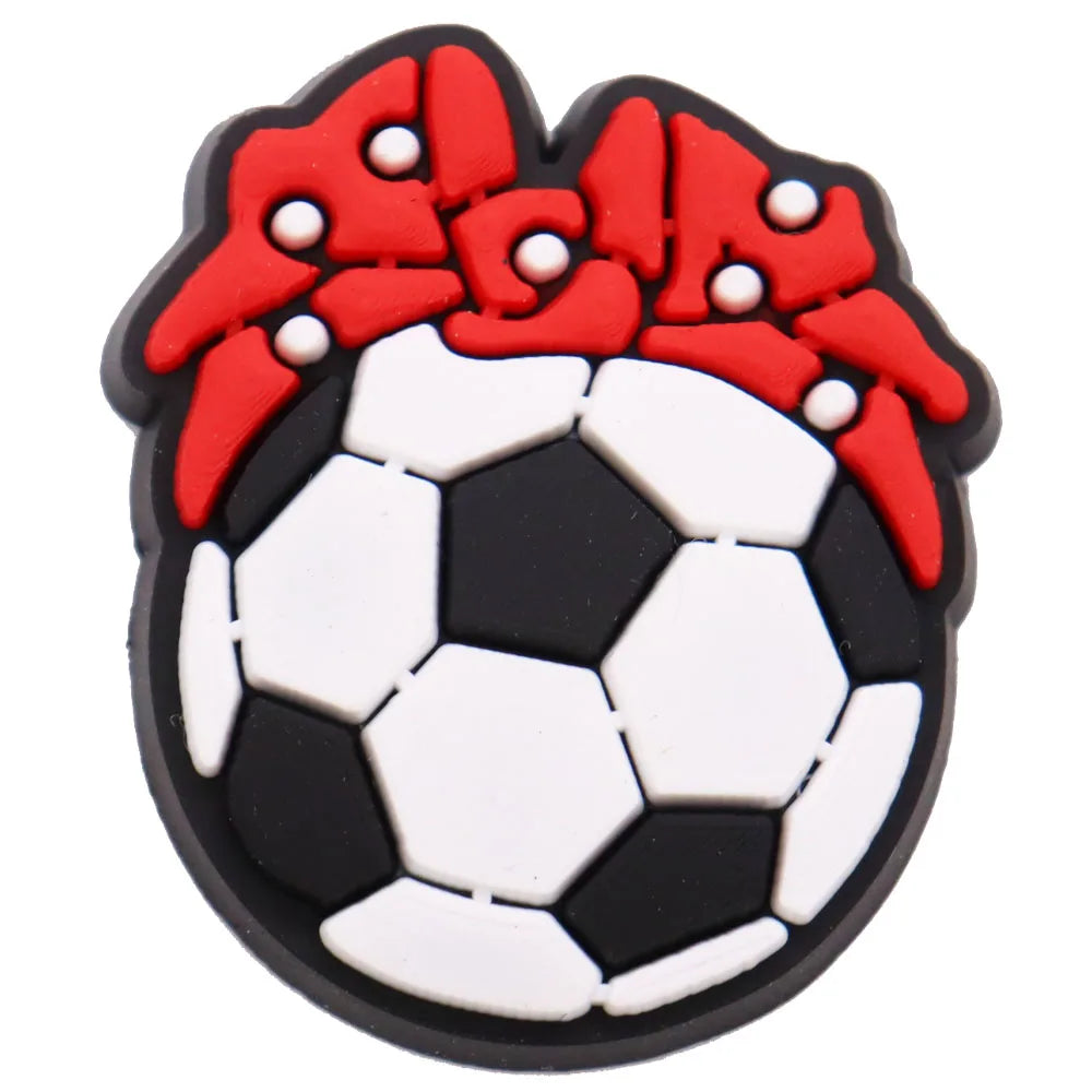 1-9PCS Sport Love Badminton Maniac PVC Shoe Charms For Clogs Pins Fit Wristbands Garden Shoes Button Decorations Kid Gift