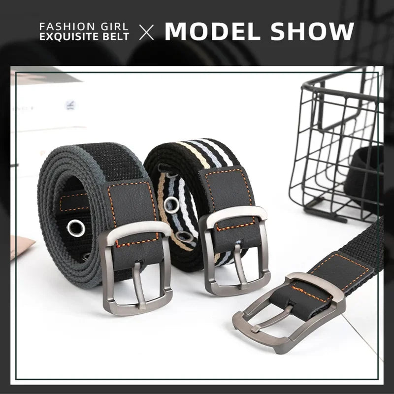 Canvas Belt Outdoor Tactical Belt Unisex High Quality Canvas Belts for Jeans Male Luxury Casual Straps Ceintures