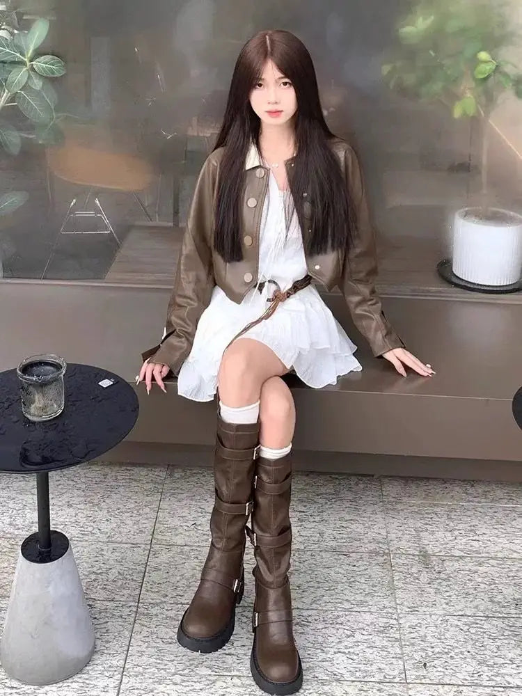 2025 New Women's Thi Heel Western Cowboy Knight Boots Winter over Knee Vintage Mermaid Long Tube  Boots Faionable