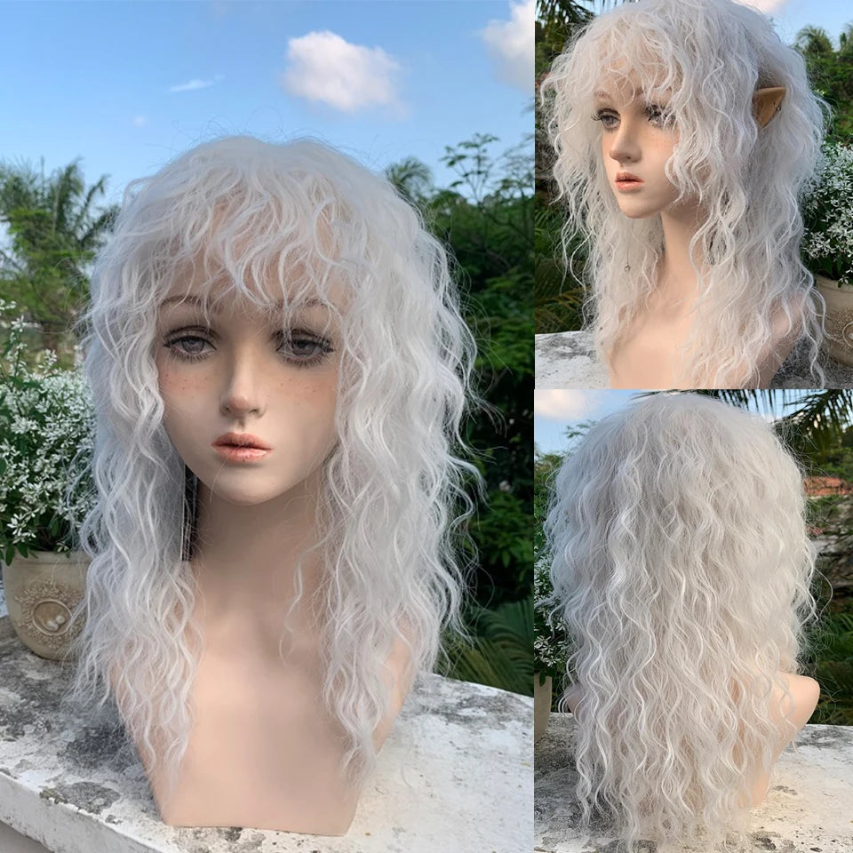 XIYUE Long Straight Black Wig With Bang Synthetic Wigs for Women Heat Resistant Natural Hair for Daily Halloween Cosplay Party