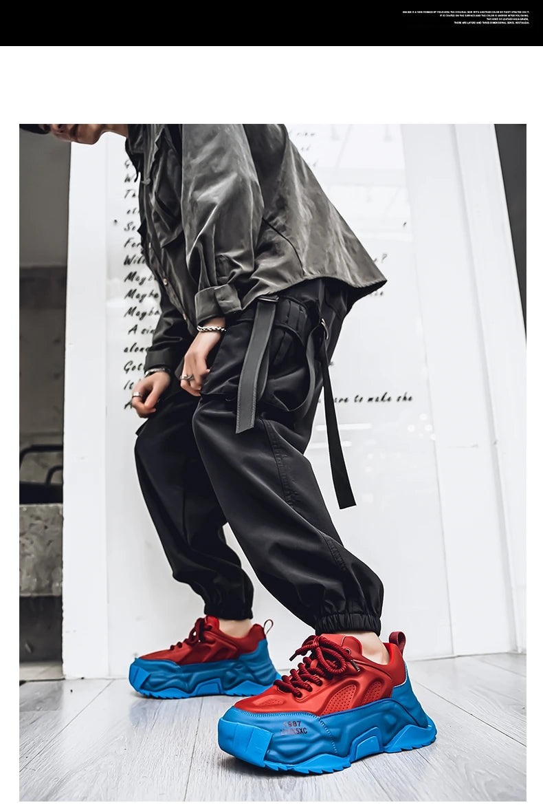 Loafers Men's sneakers Male sneakers Casual Shoes for men Sports and leisure Thick bottom Non-Slip Wear-resistant Work wear