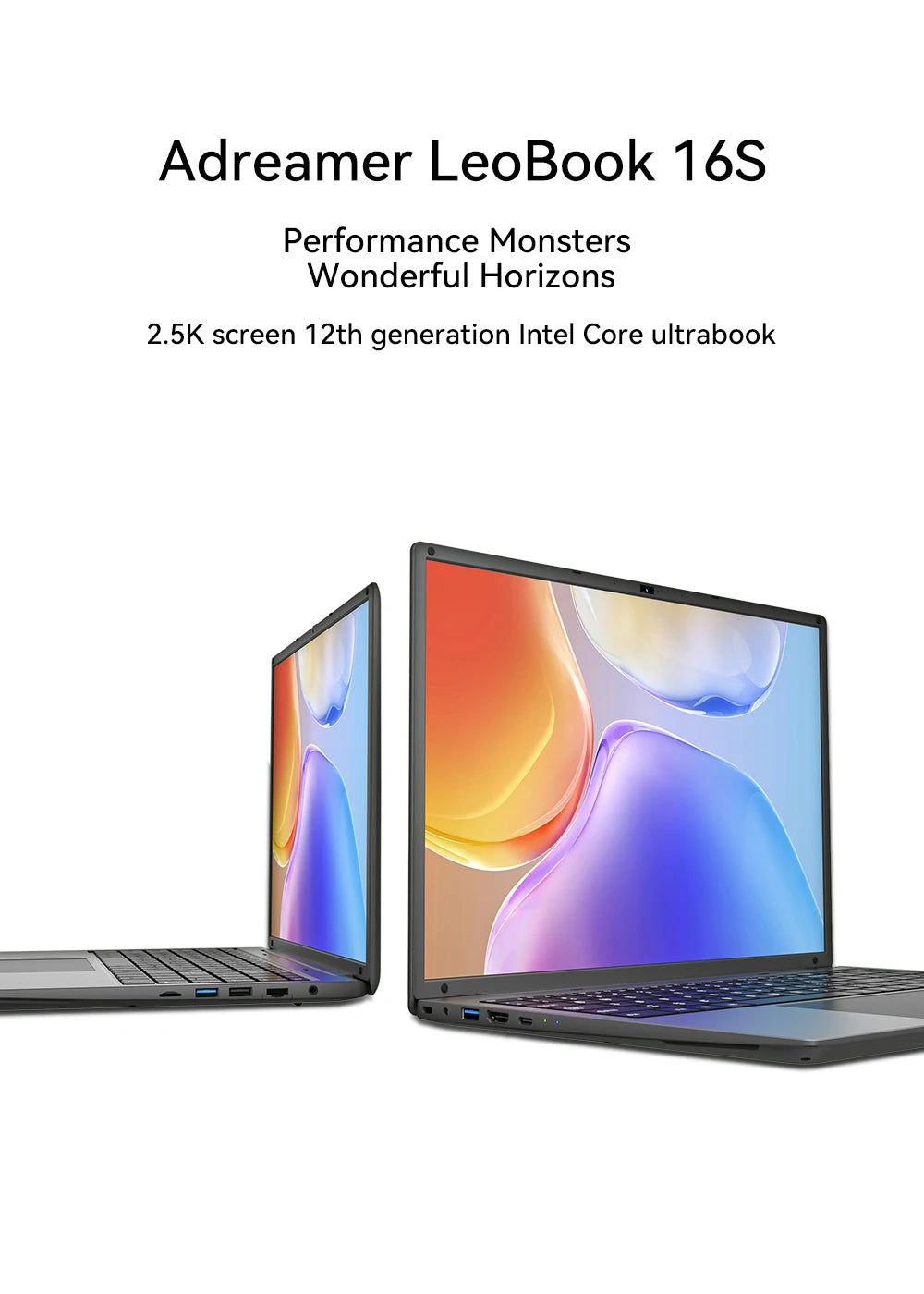 Adreamer 16 Inch Laptop LeoBook16S 2560*1600 IPS 60Hz CPU Intel i5-1240P 16GB RAM SSD 1TB 16" Business Computer Desktop Laptop