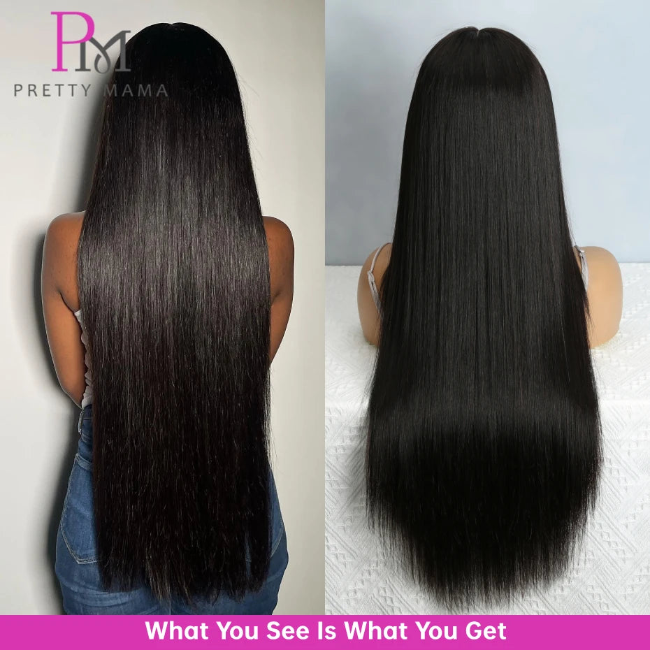 300 Density Human Hair Wigs Bone Straight Raw Vietnamese Lace Frontal Wig SDD Double Drawn Lace Front Wig 2x6 5x5 Closure Wigs