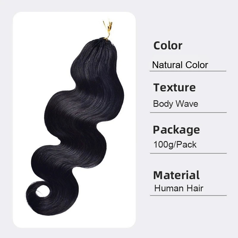 Crochet Knitted Hair Natural Color Multi Curvature Collection Human Hair Brazilian Virgin Remy Full Hand Weaving Natural Color