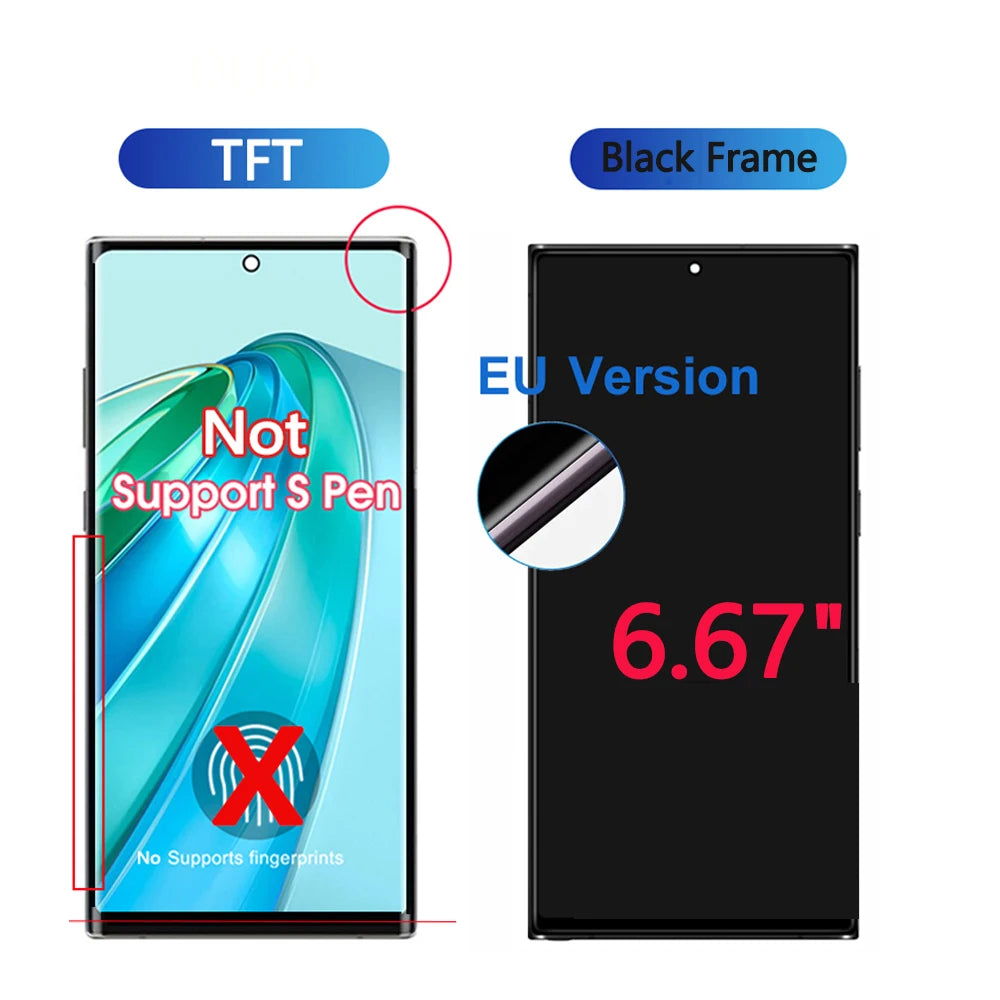 6.8"NEW AMOLED Display For Samsung Galaxy S22 Ultra 5G LCD Display Touch Screen Digitizer Assembly For Samsung S22 Ultra Display