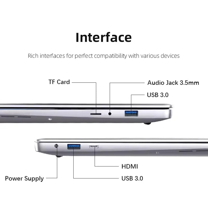2025NEW Laptop  Windows 11 Notebook computer14.1" Intel Core i7 7500U 12GB RAM 512GB/1TB SSD 1920*1080P Office Study PC computer