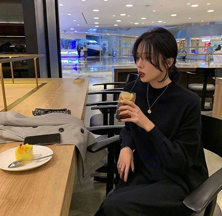 Long Clothes Dresses For Women Crochet Woman Dress Black Evening Knitted Robe Loose Maxi Offer Stylish New In Harajuku Y2k