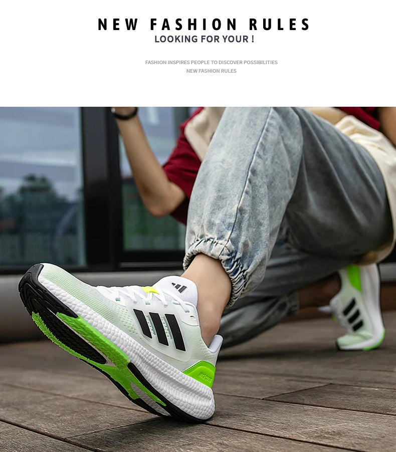 2025 New Summer  Lightweight High Quality Three Bars Mesh Popcorn Sports Running Shoes Couple Style36-45 Breathable Comfortable