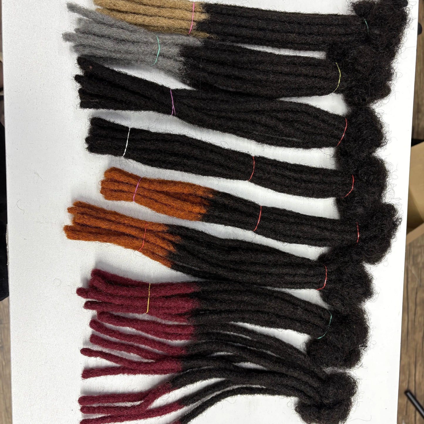 0.6cm Colored Loc Extension Human Hair 10 inch 50 Strands Full Handmade 100% Human Hair Loc Dreadlock Extensions for Men Women