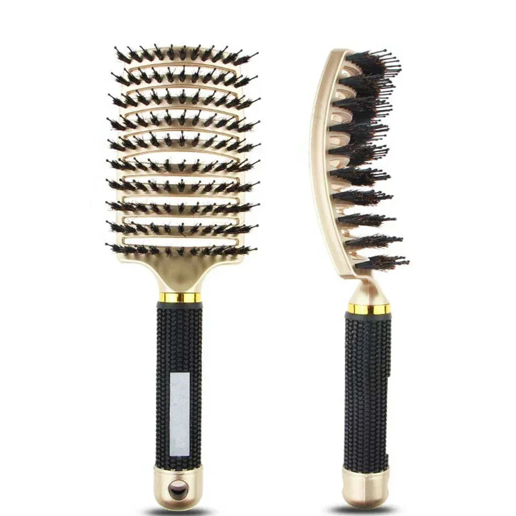 Hair Brush Scalp Massage Comb Hairbrush Boar Bristle Nylon Women Wet Curly Detangle Hair Brush Salon Hairdressing Styling Tool