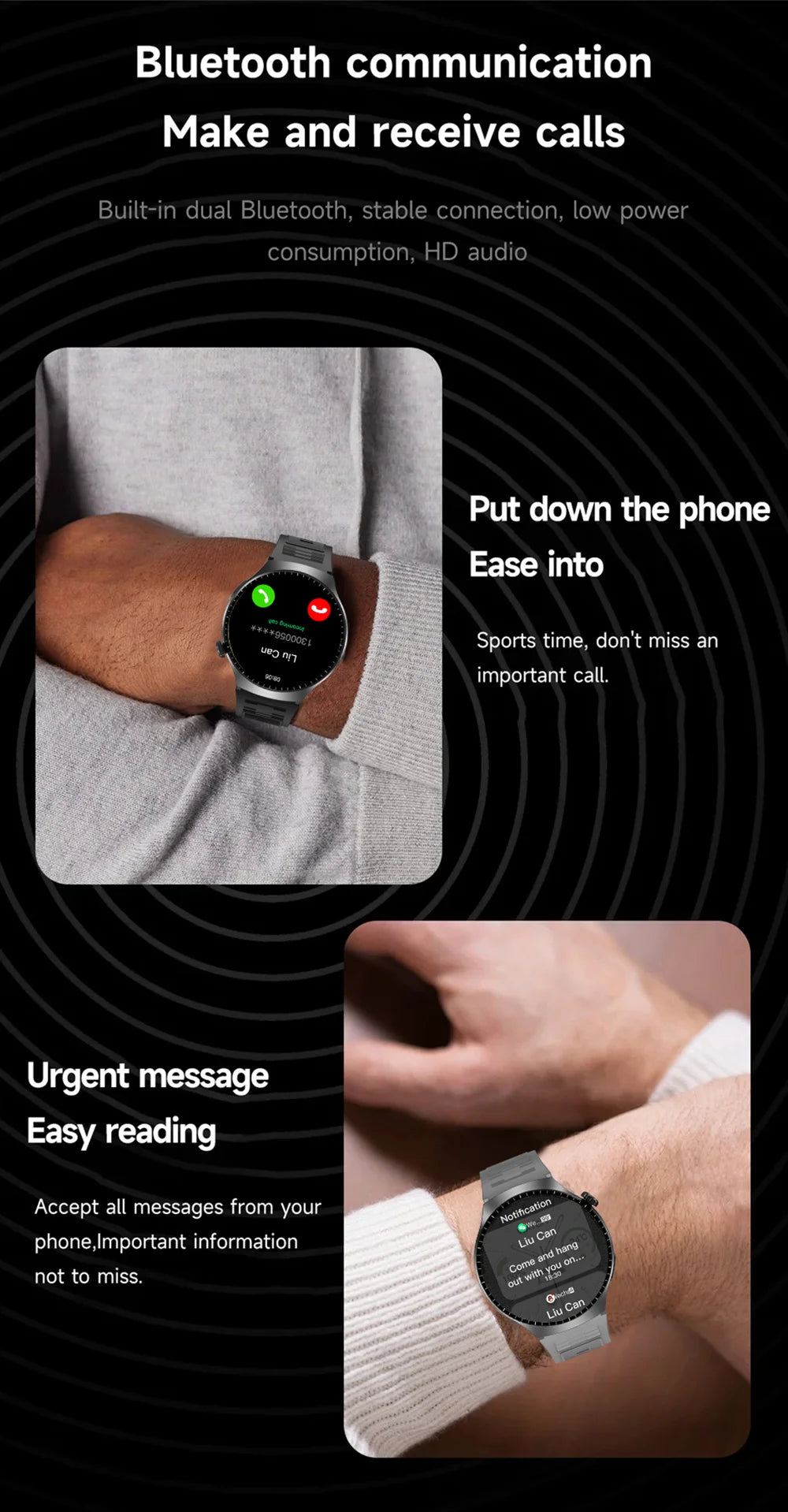LAXASFIT New Smart Watch 1.52 HD Screen Heart Rate Bluetooth Call NFC Sports Men's Smart Watch 2025