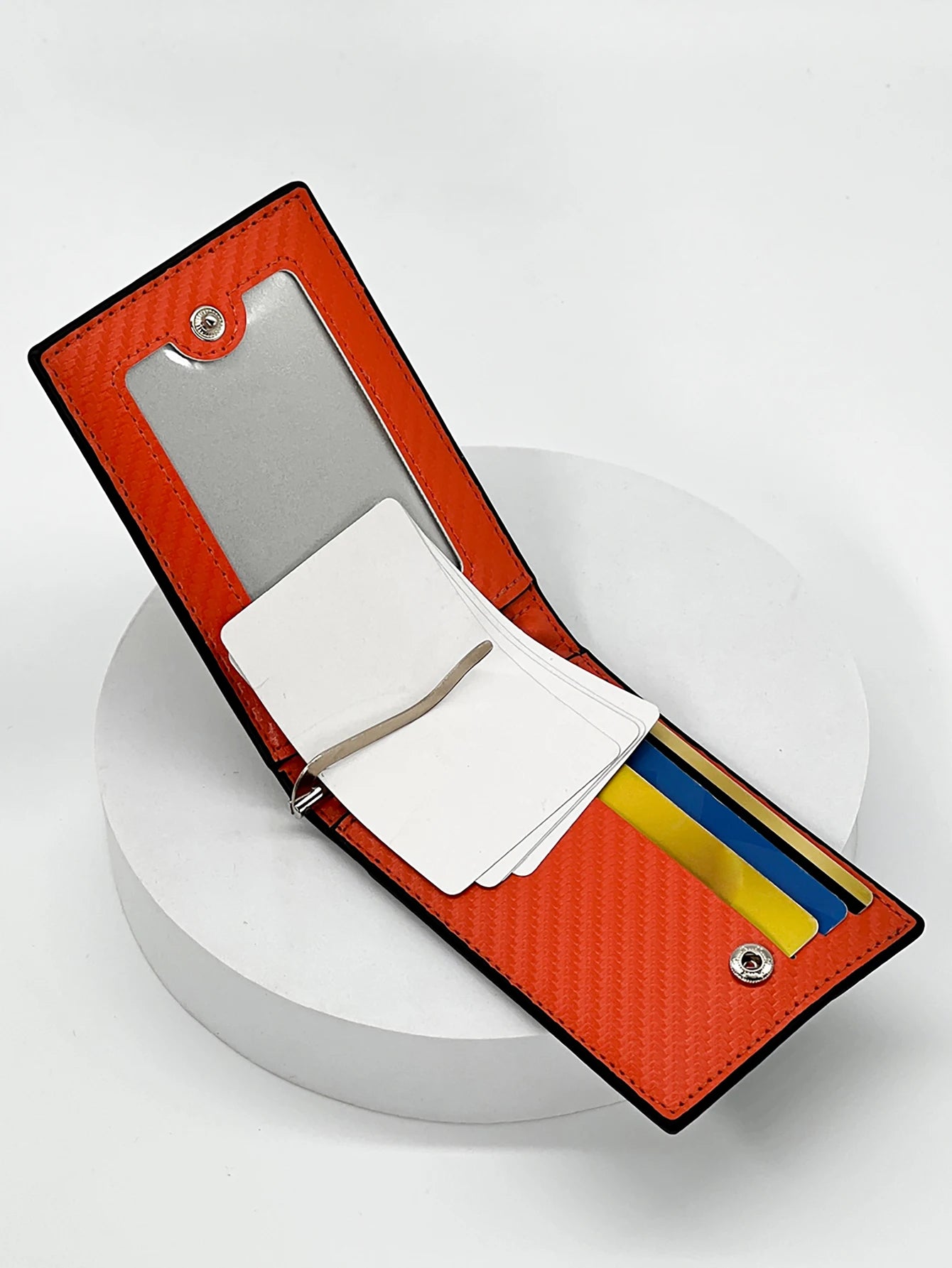 Fashion Simple Carbon Fiber Money Clip Commuter Portable Slim Mini Multifunctional Card Bag Card Wallet