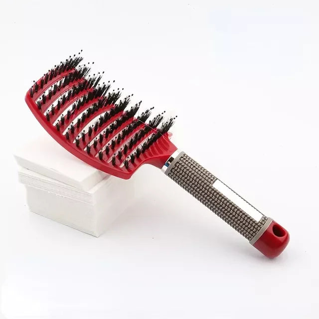Hair Brush Scalp Massage Comb Hairbrush Bristle&Nylon Women Wet Curly Detangle Hair glove for Salon Hairdressing Styling Tools