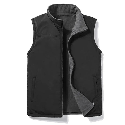 Men 2025 Autumn New Thick Sleeveless Vest Jacket WaistCoat Men's Winter Casual Warm Vests Sleeveless Outwear Fleece Jacket 5XL