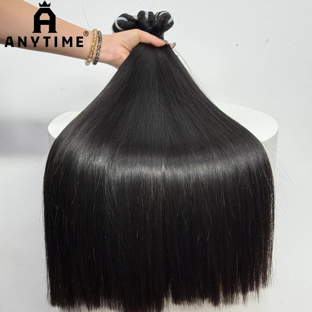 Bone Straight Bundles 16A Grade Double Drawn Vietnamese Human Hair Extensions Full Thick End Top Quality 100g/Bundle