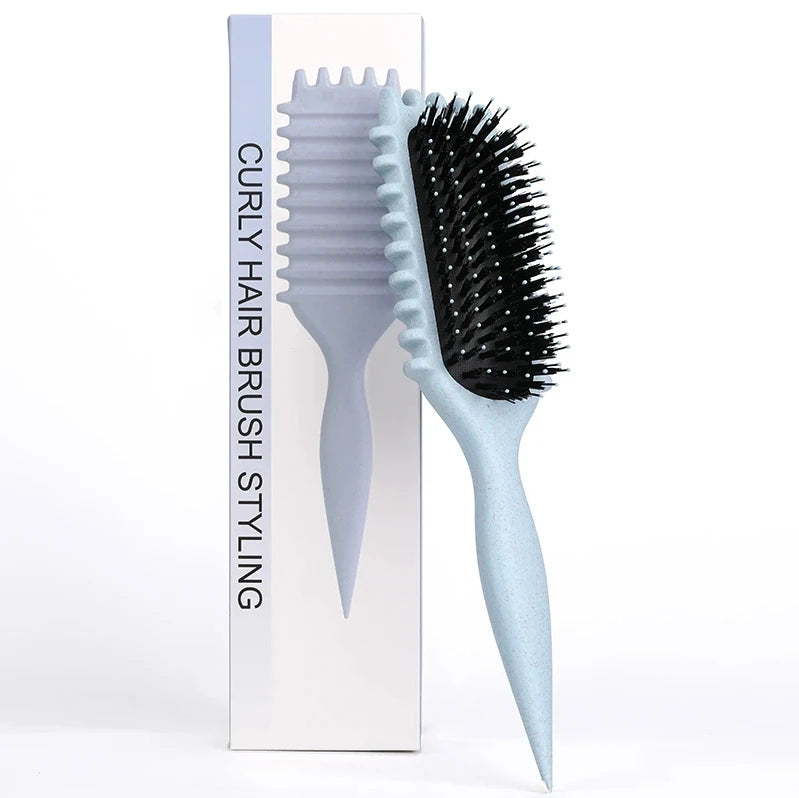 Salon Styling Curly Hair Styling Brush Curl Hair Brush for Combing and Shaping Men's and Women's Curls Reduce Pulling Tools