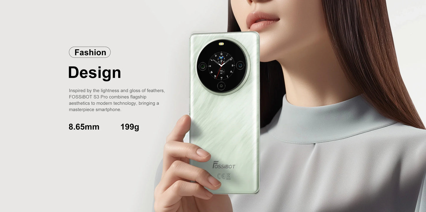 FOSSiBOT S3 PRO Smartphone 20GB +128GB 6.67" AMOLED Display Android 14  Mobile 8+64MP Camera NFC Cell Phone