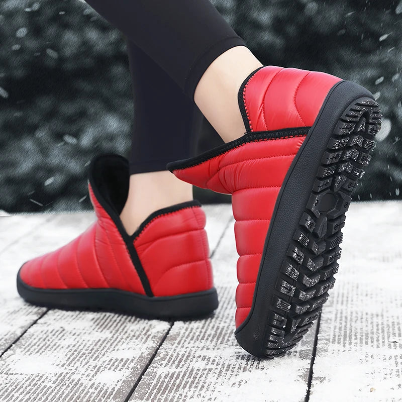 Winter Women Waterproof Snow Boots Lightweight Women Ankle Boots Sneakers Outdoor Sandproof Couple Warm Cotton Boot Botas Mujer
