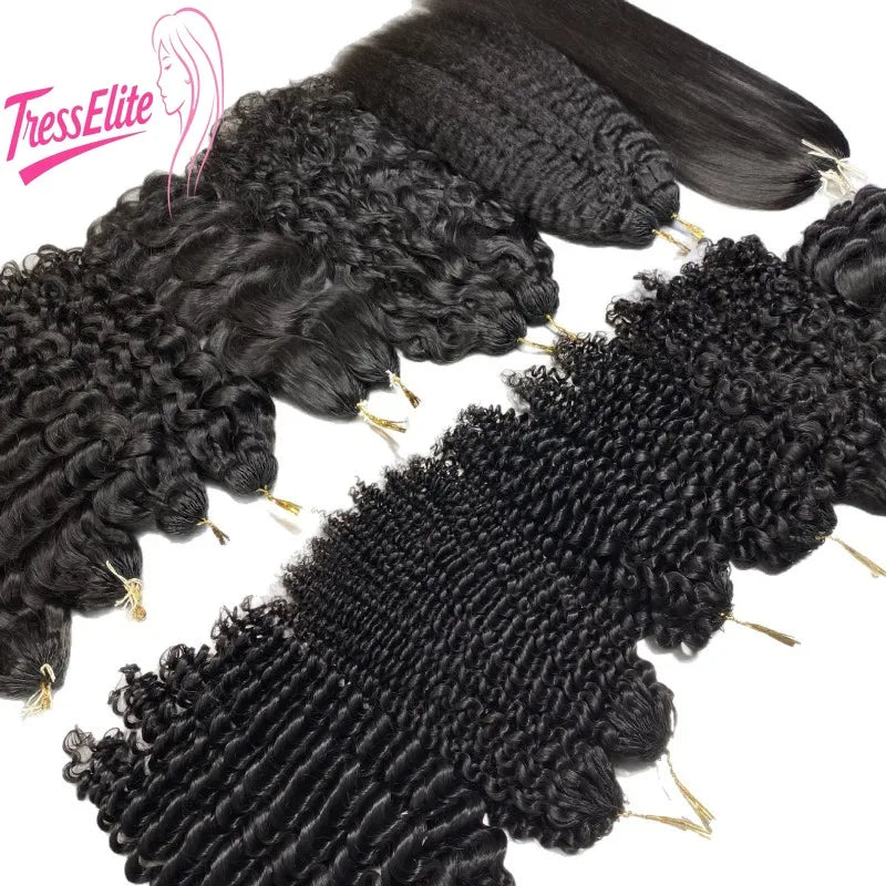 Crochet Knitted Hair Natural Color Multi Curvature Collection Human Hair Brazilian Virgin Remy Full Hand Weaving Natural Color