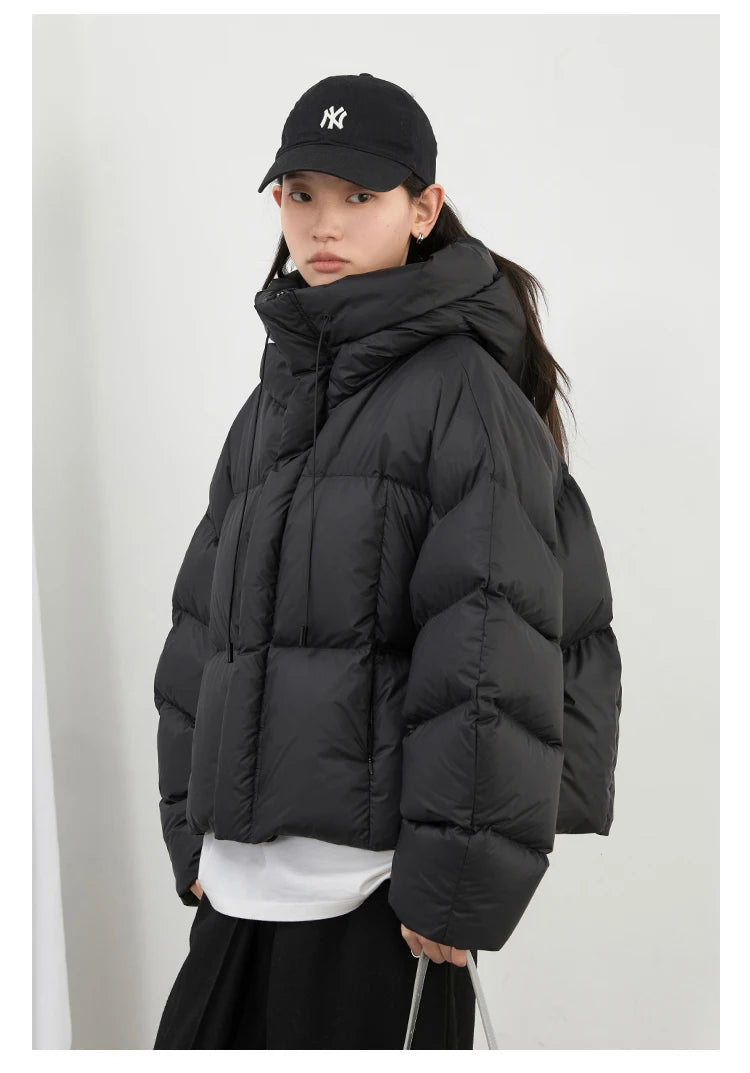 CHIC VEN Women Down Coats Loose Casual New Hooded 90 White Duck Down Female Down Jacket Autumn Winter 2025