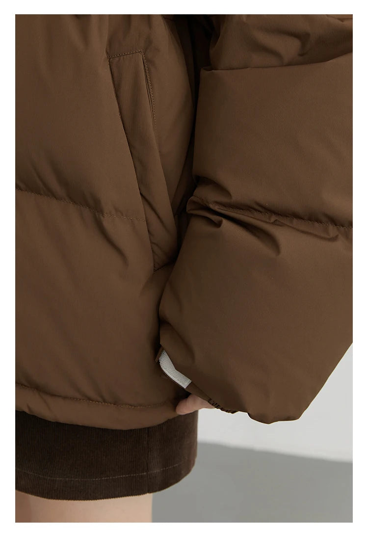 CHIC VEN Women Down Coats Streetwear Solid 90 White Duck Down Stand Collar Female Down Jacket Warm Ladies Overcoat Winter 2024