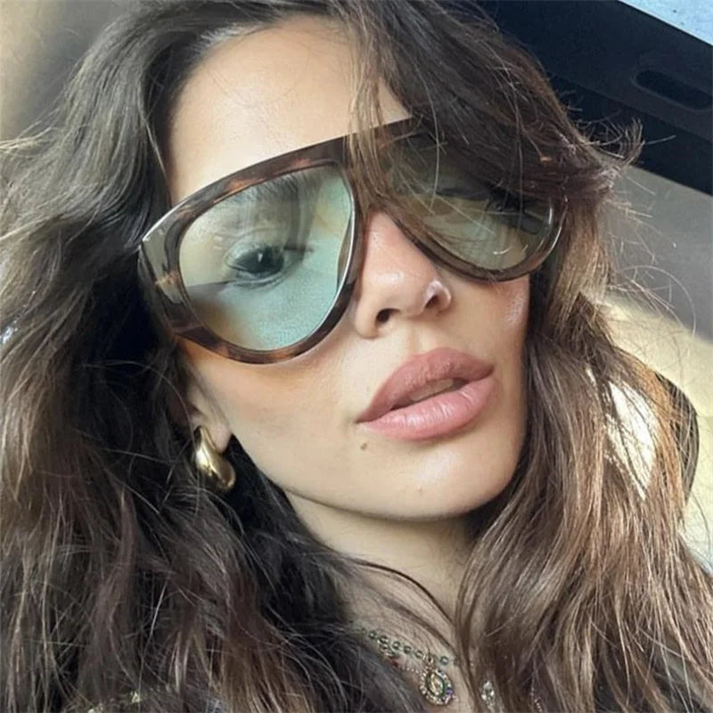 HOT Sun Glasses Unisex Anti-UV Spectacles Oversie Frame Eyeglasses Retro Ornamental Width Temples Sunglasses