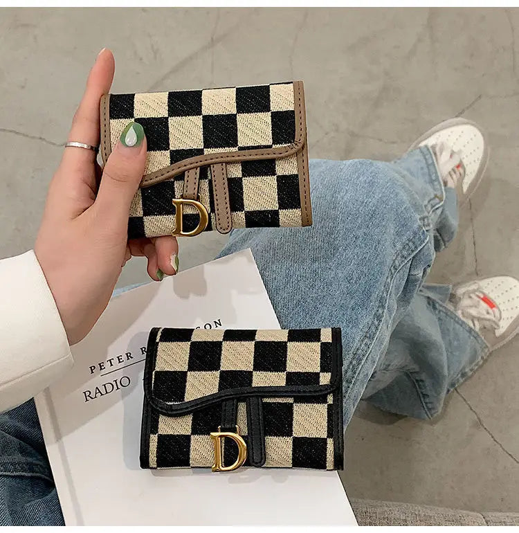 Card Bag Multi-card Position High Value Change Tide Autumn Winter Internet Celebrity Folding Organ Fashion Versatile Short Small