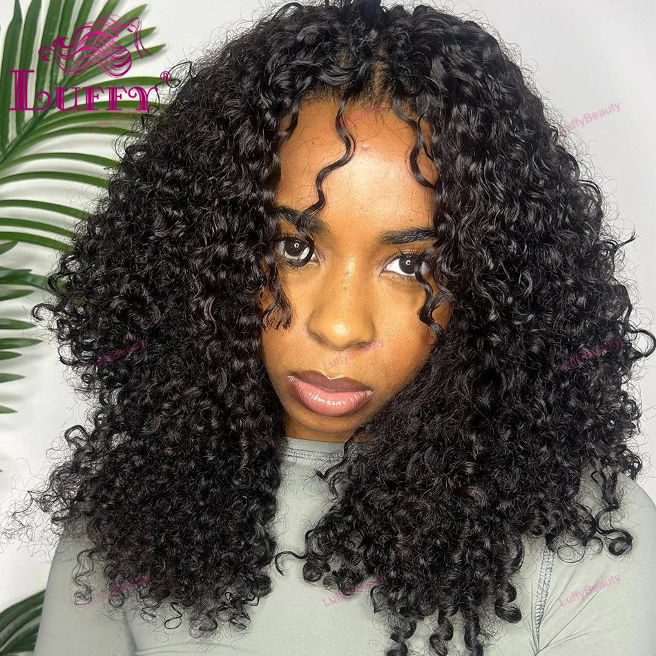 Curly Crochet Human Hair Knotless Pre-Separated Crochet Hair Water Curly With String Pre-Looped Feather Hair Extensions