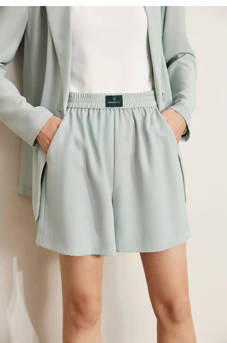 AMII Minimalism Women's blazer Fashion 2024 Summer Blazers Office Lady Elegant Chic Female shorts Separately Sale 72311003