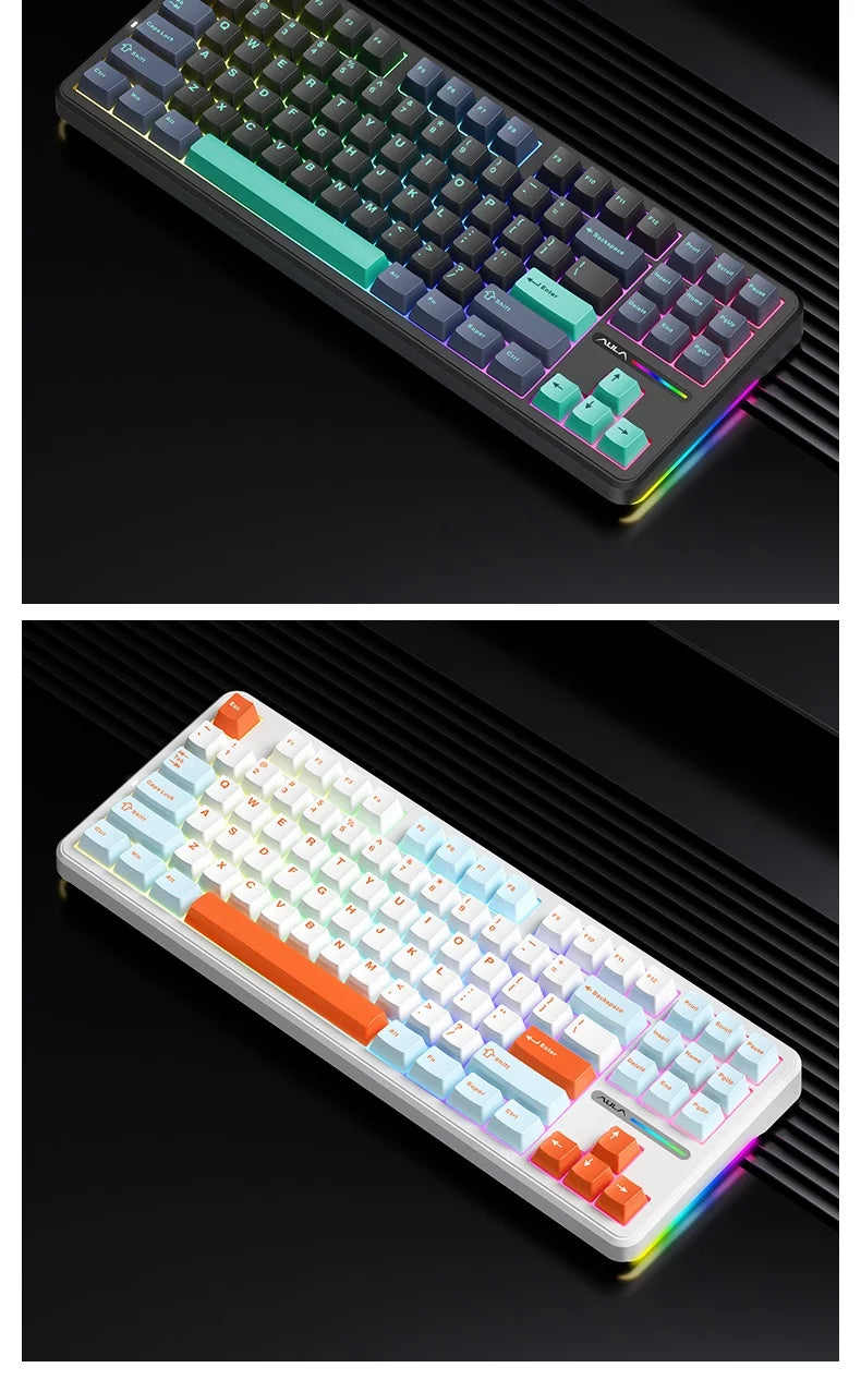 Aula Spider F87 Pro Mechanical Keyboard Wireless Customizable Triple Mode Bluetooth Gaming Esports Computer Side-Engraved Keycap