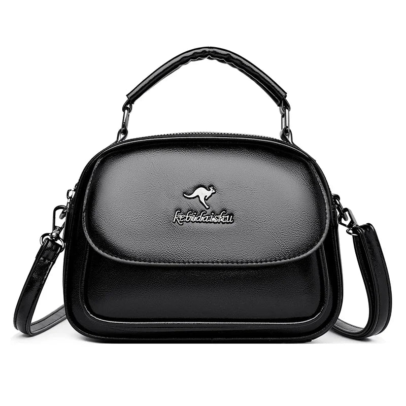 VANDERWAH Small Round Bag for Women Luxury Designer Handbag Lady High Quality Soft Leather Shoulder Bag Retro Color Commuter Sac