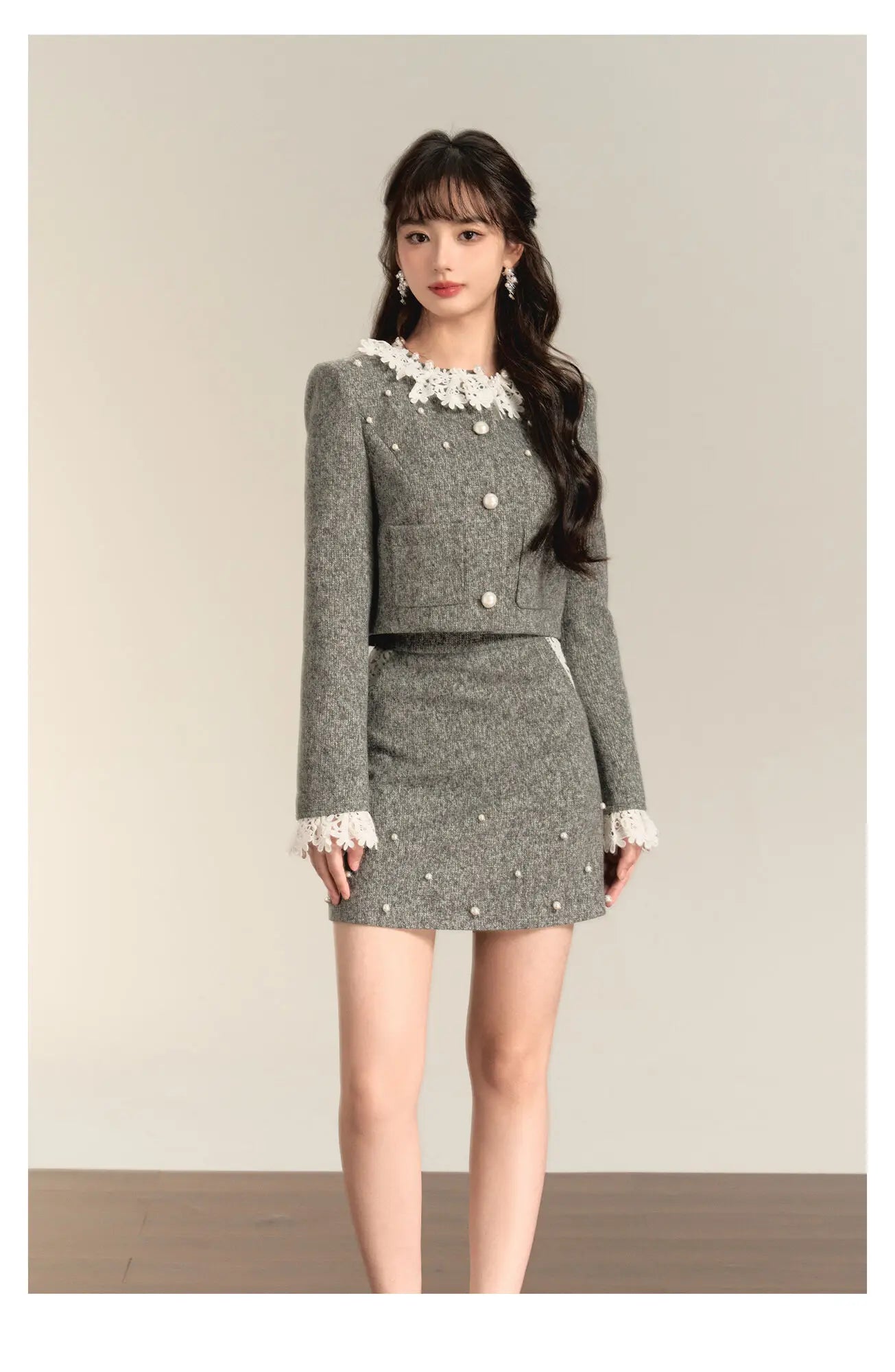 2024 new Winter clothes for women two piece set Jackets Coat + Skirt Female conjuntos para mujeres 2 piece sets women outfit