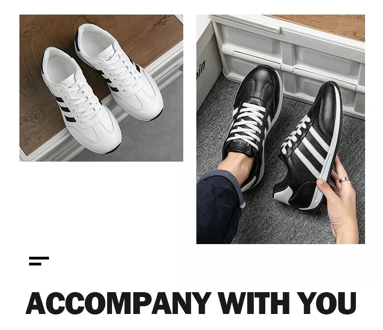 2025Summer Fashion Comfortable Classic New High-Quality Leather Agan Shoes Men's Sneakers Three Colors39-44