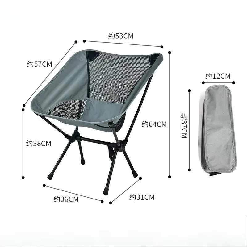 Portable Folding Chair Oxford Fabric Chair Strong Load-bearing Capacity Camping Beach Fishing Backrest Chairs Outdoor Furniture