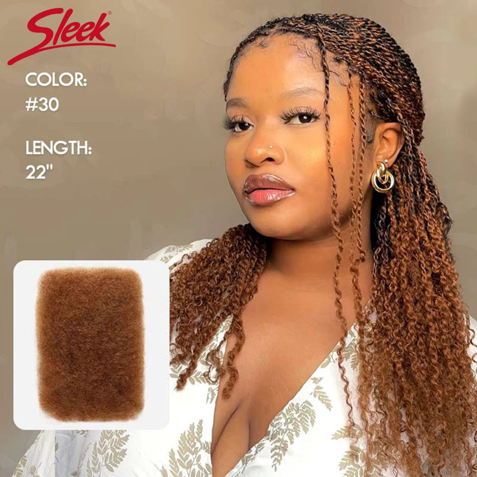 Afro Kinky Curly Bulk Human Hair For Braid Twists Curly Hair Extension Peruvian Hair for Dreadlock Extension Create Dreadlocks