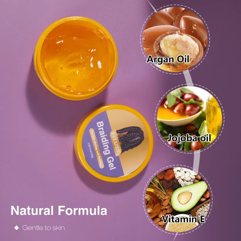 Hair braid gel: delicate texture, easy to clean and shape, easy to create hairstyle and braid