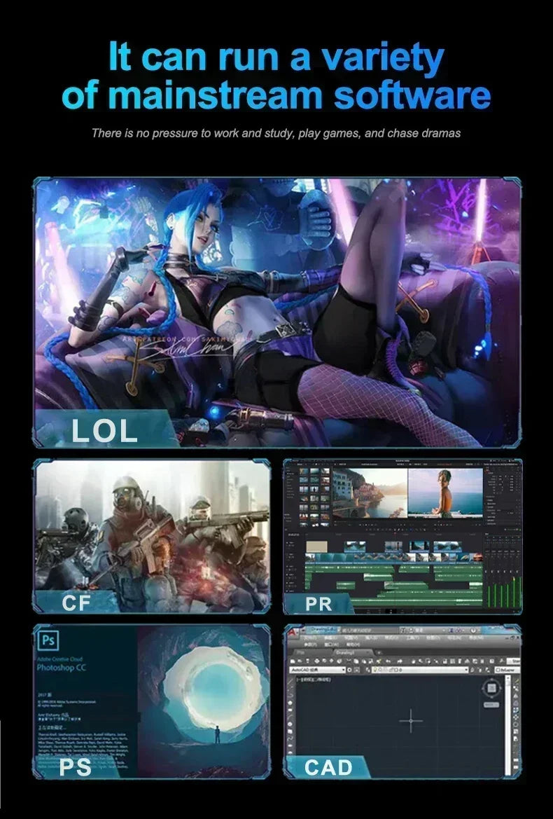 NEW  Laptop Intel N95 4K HD 120HZ Display 32GB+2TB Windows 11 Pro Office Gaming Notebook Computer Fingerprint Unlock PC