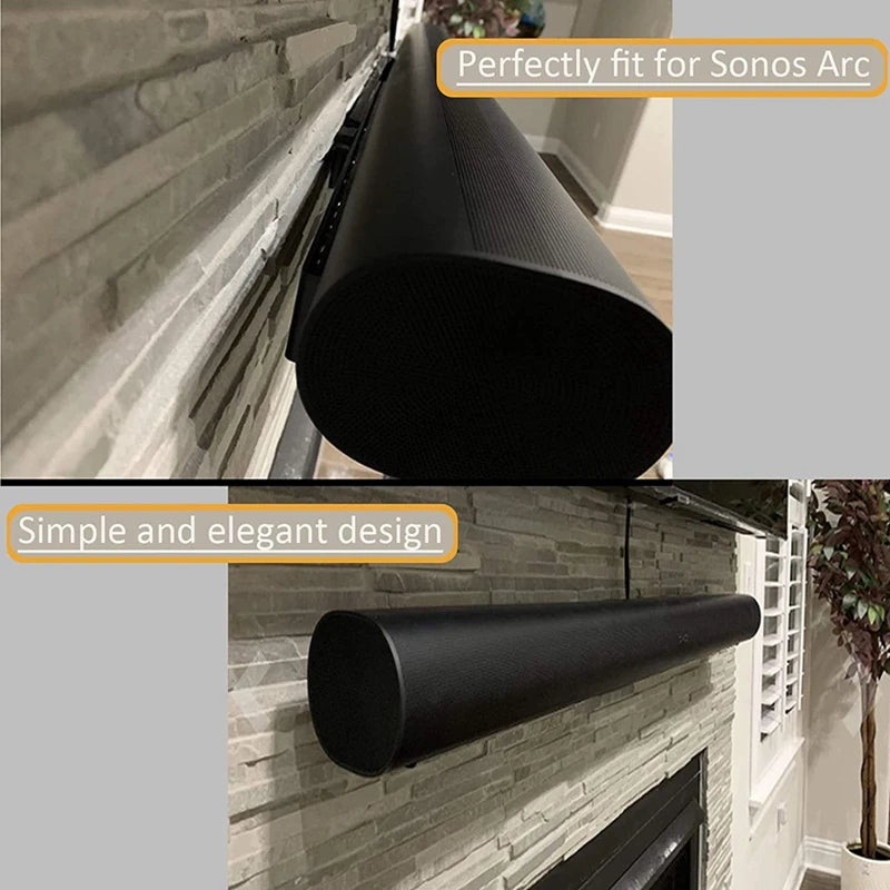 Soundbar Speaker Stand Wall Mount Bracket For SONOS Arc Thickened Acrylic Bar Speaker Stand 1 Piece Wall Bracket Easy Install