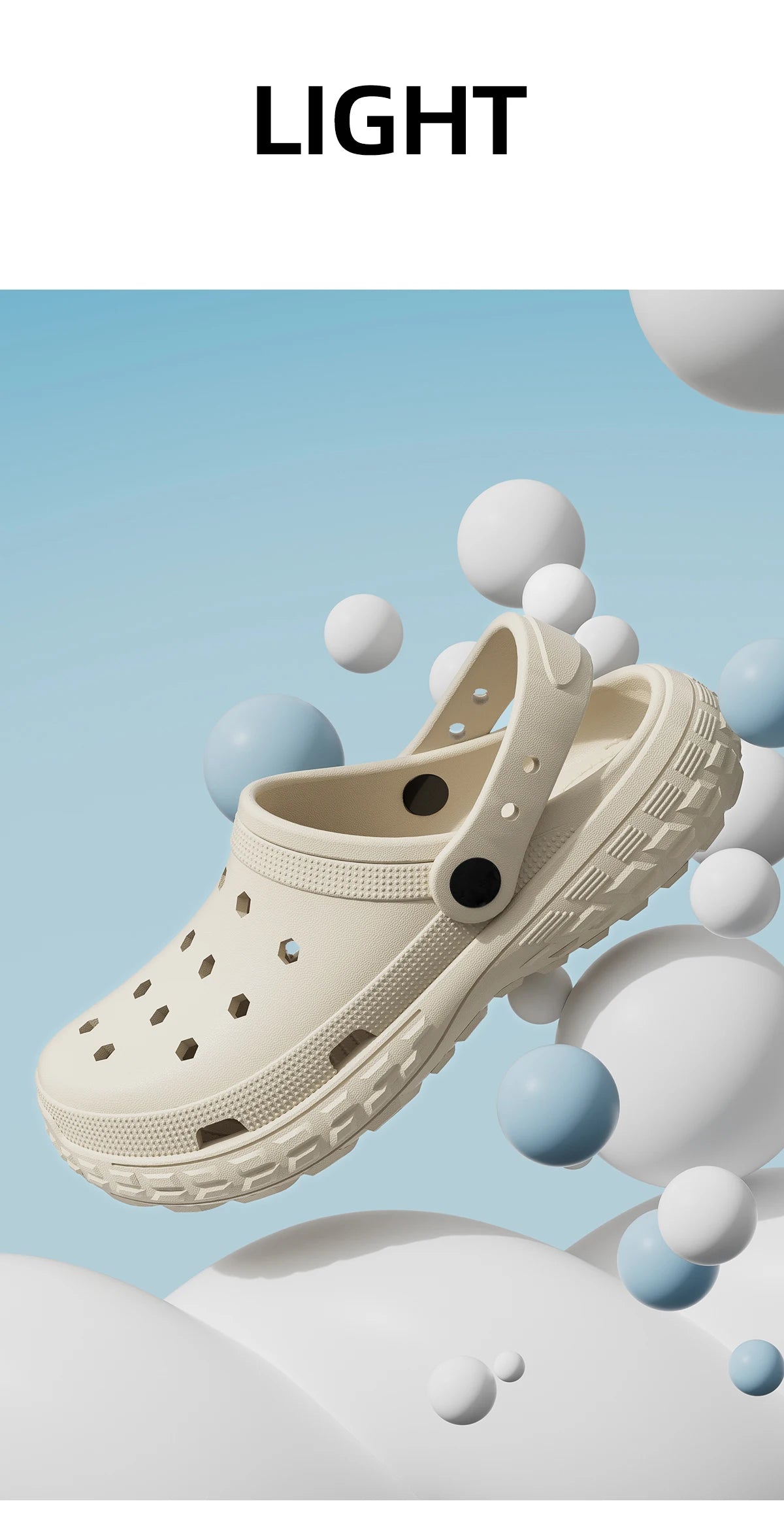 Women and Men's Hole Shoes Summer Non-Slip Outdoor Sandals Closed Toe Shit Feeling Beach Slippers Thick Bottom Soft Bottom