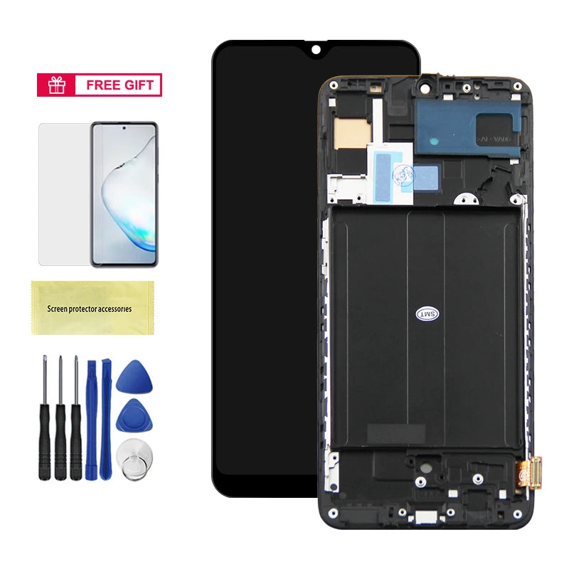 A70 SM-A705F A705FN/DS Display Screen With Frame For Samsung Galaxy A70 LCD Display Touch Screen Digitizer Assembly Replacement