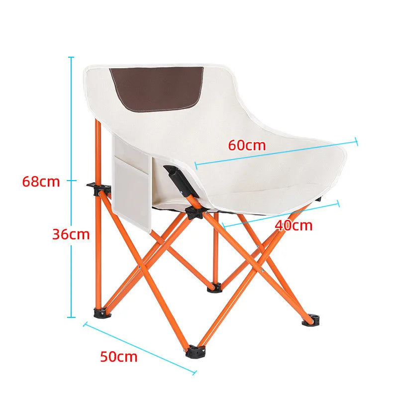 Metal Folding Chair Folding Stools Outdoor Camping Folding Chair Portable Picnic Moon Chair Leisure Beach Chairs 캠핑의자